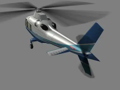 Agusta Helicopter V5 Low-poly 3D model