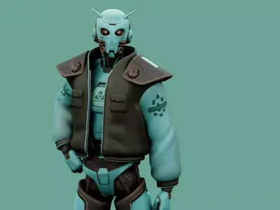 CYBORGTOPIA B-31 Rigged for Unreal Engine - Unity - MIXAMO 3D model
