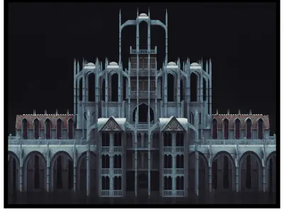 Gondor Catedral Low-poly 3D model