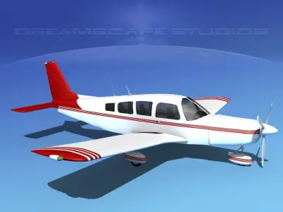 Piper Cherokee Six 300 V06 3D model