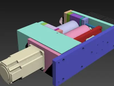 Coil film conveying mechanism 3D model