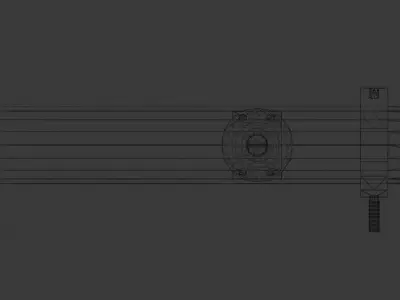 Telescope fire extinguisher Low-poly 3D model