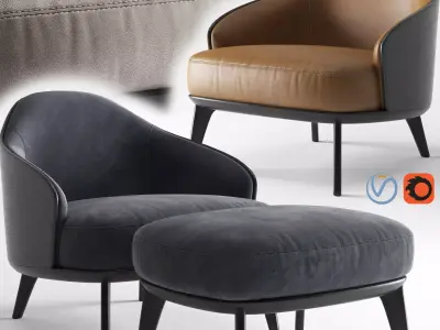 Leslie Armchair 3D model