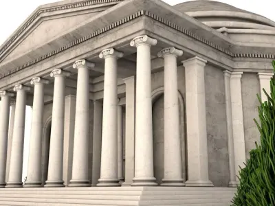 Jefferson Memorial Scene 3D model