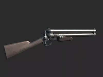 Doomsday wasteland style weapon shotgun 3D model