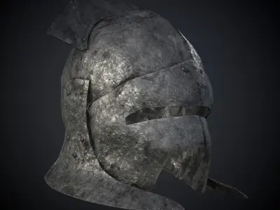 Orcs  helmet  Low-poly 3D model