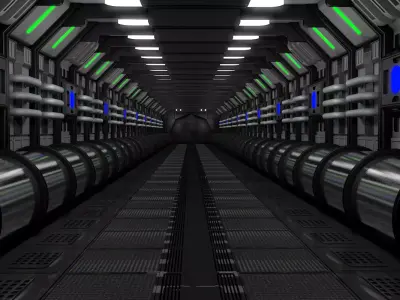 Sci Fi Corridor  3D model 76