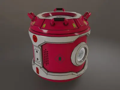 Sci-Fi Crate Unity PBR Free low-poly 3D model