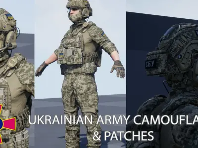 AAA MODULAR SOLDIER PACK Low-poly 3D model