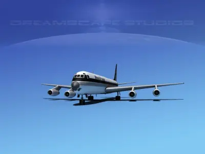 Douglas DC-8-63 JAT 3D model