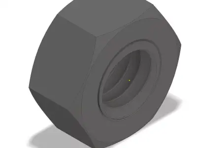 Hexagonal Nut M5 3D model