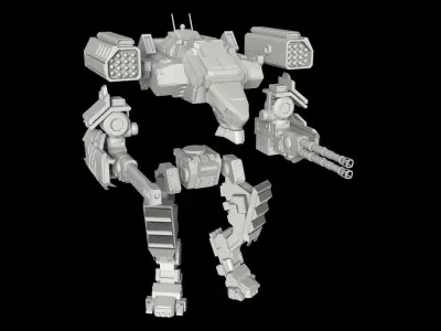 28mm Light Mech Kit - Guardian 3D print model