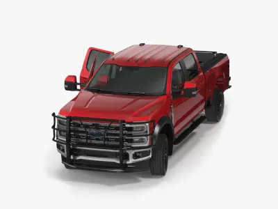 Ford Super Duty F 550 Lariat 2023 with Accessories Rigged for Cinema 4D 3D model