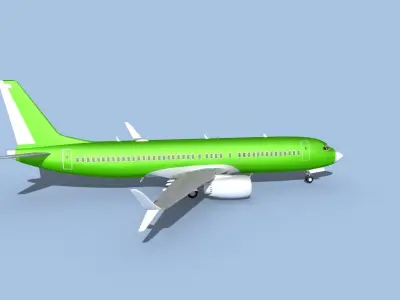 Boeing 737-800 Max Bare Metal 3D model