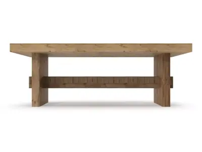 Reclaimed Wood Dining Table Free 3D model