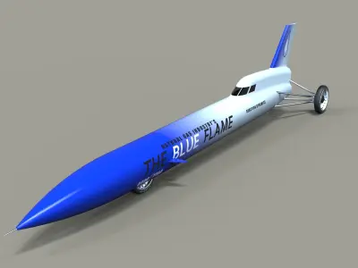 Blue Flame jet car 3D model