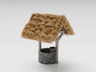 Medieval Well Low-poly 3D model