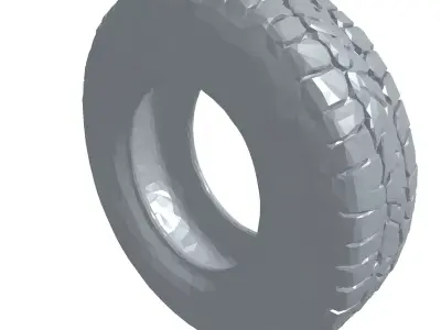 Realistic OffRoad Tire 3D Model Low-poly 3D model