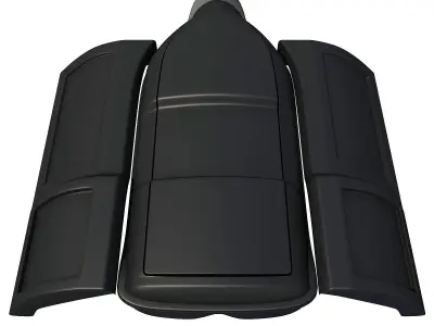 Black Engine Cover 3D 3D model