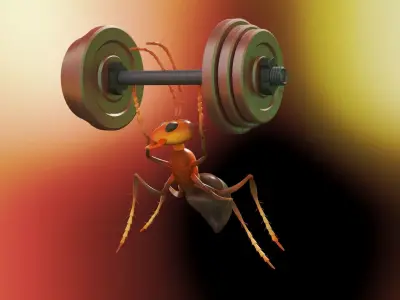 Ants black ants  insects Formicidae  arthropods army  3D model