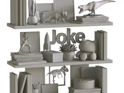 Teenager Decor Low-poly 3D model