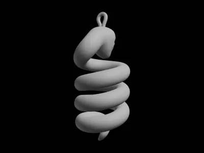 Alien Snake Pendant 3D print model purchase