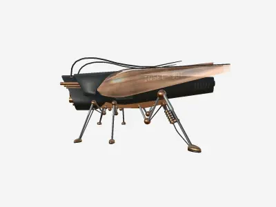 Insect Robot F08 Black Copper - SciFi Character Design Low-poly 3D model