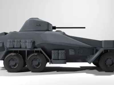 Armoured Car - Schwerer Panzerspahwagen 3D model
