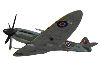 Supermarine Spitfire Mk-XIV 3D model