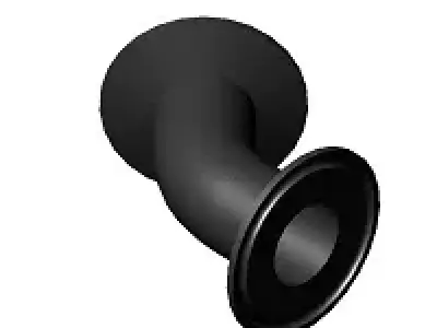 Sanitary Elbow 45 TC 3-4 in 3D model