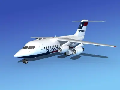 BAe 146-100 Texair 3D model