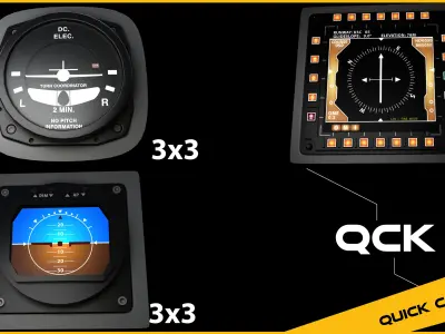 Quick Cockpit Kit Vol 1 - Polystein Add-on Presets for MODO 3D model