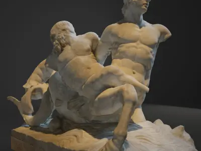 Marine Centaur Carrying Silenus Louvre 3D model