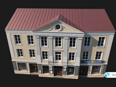 Old Riga Building 3D model Low-poly 3D model Low-poly 3D model