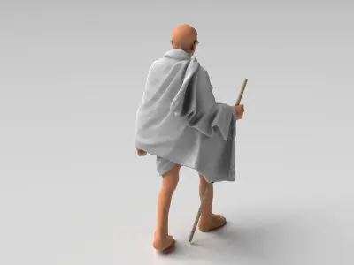 Mahatma Gandhi - Statue 3D model