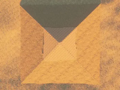 Egypt pyramid desert landscape palm tree Low-poly 3D model