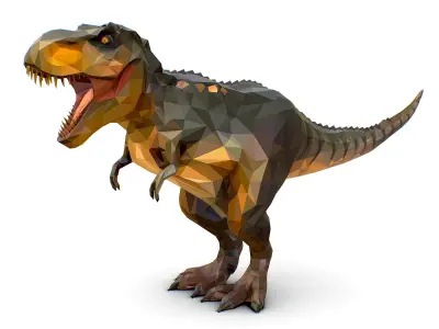 Dinosaur T- Rex  Lowpoly Art Style Animal Low-poly 3D model