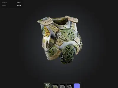 military vest game ready UE5 Low-poly 3D model