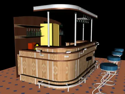 The Bar is open Free 3D model