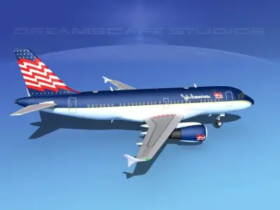 Airbus A319 Jet America Charter 3D model