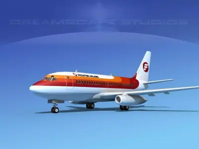 Boeing 737-100 Frontier 3D model