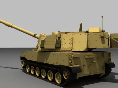 Paladin military tank Free 3D model