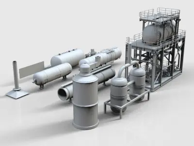 Industrial Production Parts 3D model