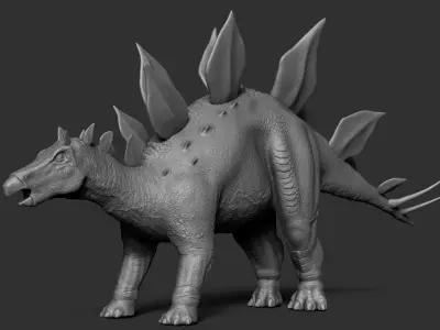 Dinosaur Stegosaurus Sculpt Project 3D model
