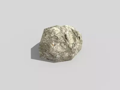 low poly rock Low-poly 3D model