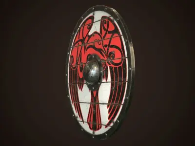 Viking Shield 32 Low-poly 3D model