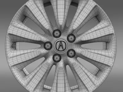 Acura RLX Sport rim 3D model