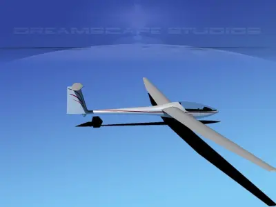Glaser Dirks DG-200 17 Mtr Sailplane V09 3D model