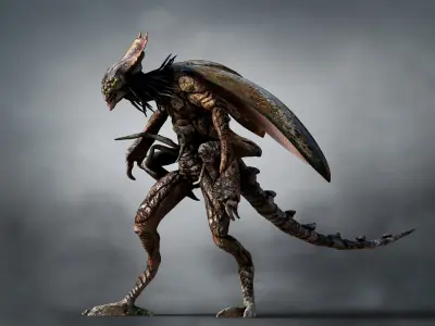 insectoid monster Low-poly 3D model