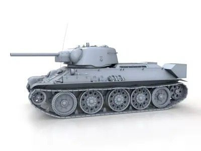T-34-76 UZTM - Model 1942 - Soviet Medium Tank 3D model